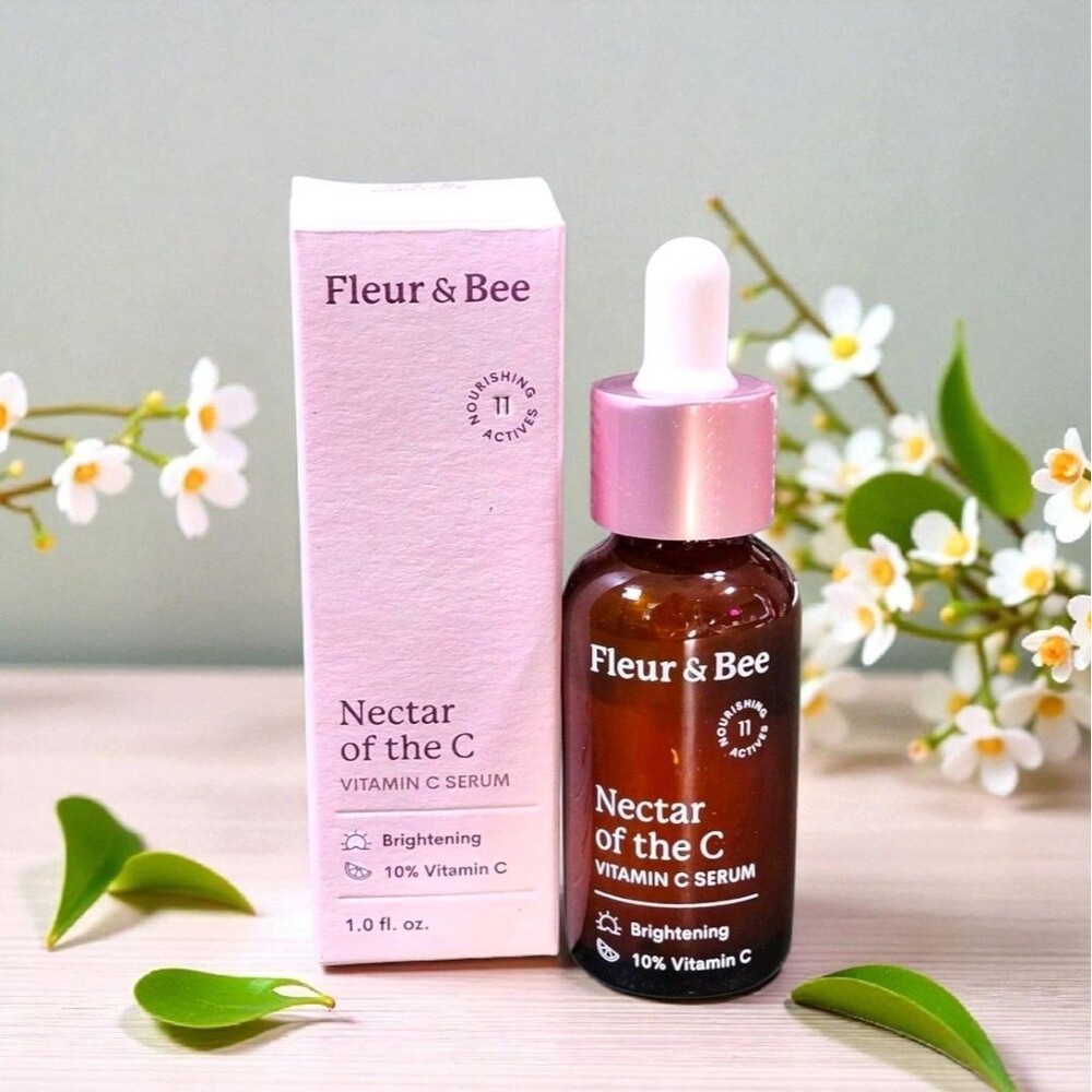 Fleur & Bee Nectar of the C Vitamin C Serum 1oz Vegan Clean Brightening NEW